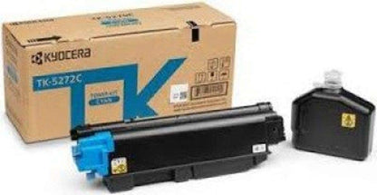 Kyocera 1T02TVCUS0 Model TK-5272C Cyan Toner Kit for use with Kyocera ECOSYS M6235cidn, M6630cidn, M6635cidn and P6230cdn A4 Multifunctional Printers; Up to 6000 Pages Yield at 5% Coverage