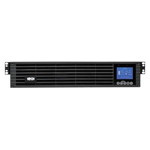 Tripp Lite Smart 1000VA Double-Conversion UPS, 900W 208/230V, 6 C13 Outlets, Pure Sine Wave, Network Card Option, USB & DB9, 2U Rackmount, 2-Year Warranty & $250,000 Insurance (SUINT1000LCD2U)