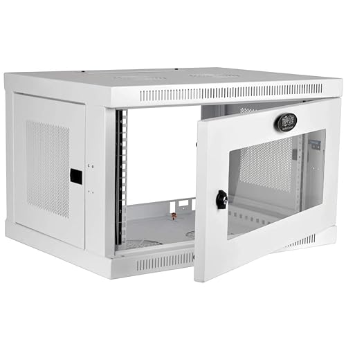 Tripp Lite 6U Wall Mount Rack Enclosure Server Cabinet with Acrylic Glass Window, 16.5 Deep, Switch-Depth, White