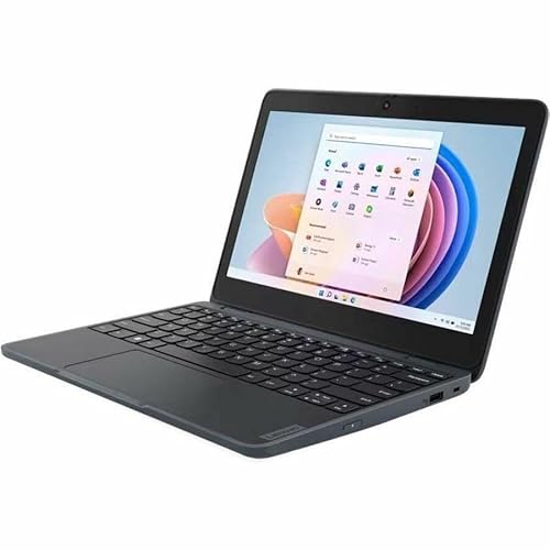 Lenovo 100 82VK0005US 11.6" Notebook - HD - 1366 x 768 - Intel N100 Quad-core (4 Core) 800 MHz - 4 GB Total RAM - 4 GB On-Board Memory - 128 GB SSD - Slate Gray