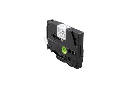 Brother HSe221E 9.0mm (0.35in) Black on White 3:1 Heat Shrink Tube