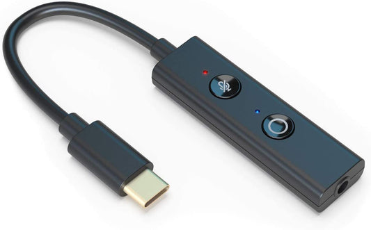 Creative Sound Blaster Play! 4 Hi-res External USB-C DAC and Sound Adapter Ft. VoiceDetect Auto Mic Mute/Unmute, Two-Way Noise Cancellation, Bass Boost/Dynamic EQs, for Video Calls on Windows PC With Auto Mute and Two-way Noise Cancellation