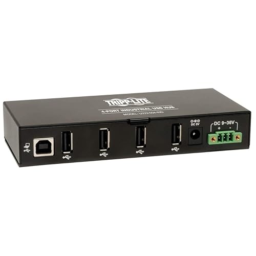 Tripp Lite Eaton Series 4-Port Industrial-Grade USB 2.0 Hub - 15 kV ESD Immunity, Metal Housing, Mountable - w 15KV ESD Immunity and metal case, Mountable"