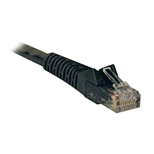 TRIPP LITE Cat6 Gigabit Snagless Molded Patch Cable RJ45, 3', 50 Pack (N201-003-BK50BP), Black 3 ft. Black