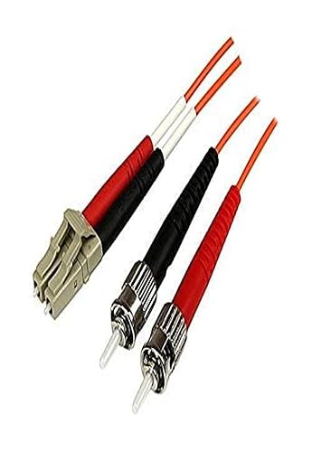 StarTech.com 1m Fiber Optic Cable - Multimode Duplex 50/125 - OFNP Plenum - LC/ST - OM2 - LC to ST Fiber Patch Cable LC-ST 1m/3ft