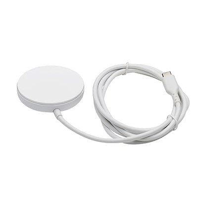 Eaton Tripp Lite Series Wireless Charger Pad, 15W Magnetic Phone Charging Pad, MagSafe MFi Charging for Apple iPhone iPad & AirPods, 5ft Cable, White, 1-Year Warranty (U280MS-005) Charging Pad Apple / White