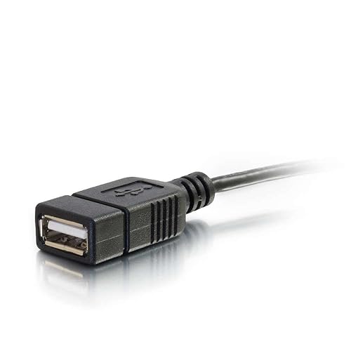 C2G 27320 USB Cable - Mobile Device USB Micro-B to USB Device On-The-Go (OTG) Adapter Cable, Black (6 Inches) Black 0.5 Feet USB Micro B Male to A Female OTG