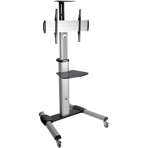 TRIPP LITE 32-Inch to 70-Inch Mobile Floor Stand for Flat Panel and Curved TVs and Monitors, Black (DMCS3270XP) 32-70 (Heavy-Duty)