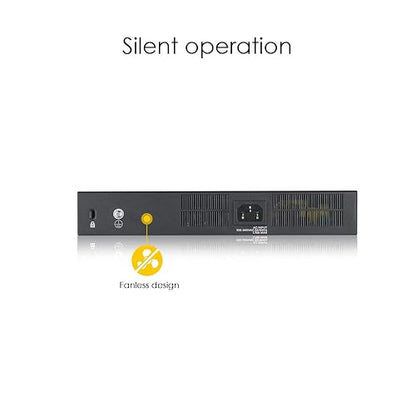 Zyxel 8-Port Gigabit Ethernet High Powered PoE+ 130W NebulaFlex Smart Managed Switch | 2X RJ-45/SFP Ports | 802.3at 802.3af | Metal | Limited Lifetime GS1920-8HPv2 8 Ports PoE+ Cloud Ready (130W)