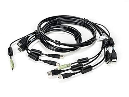 AVOCENT Vertiv Dual USB Keyboard and Mouse, Dual DisplayPort and Audio Cable, 6 ft. for Vertiv SV and SC Series Switches - 6 ft, Dual Display, DisplayPort, 2 x USB, 1 x Audio, Secure KVM with DPP cable