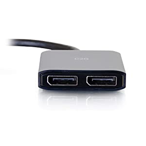 C2g/ cables to go C2G 54291 4K Display Port Monitor Splitter, USB Powered, 2 Port, Black Dual DP