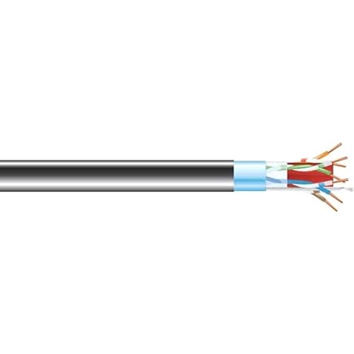 Black Box CAT6A 650-MHz Solid Bulk Cable F/UTP CMR PVC BK 1000FT Spool