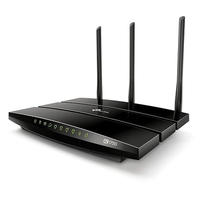 TP-Link AC1750 Dual Band Wireless AC Gigabit Router, 2.4GHz 450Mbps + 5Ghz 1300Mbps, 1 USB 2.0 Port, IPv6, Guest Network, WPS (Archer C7), Black