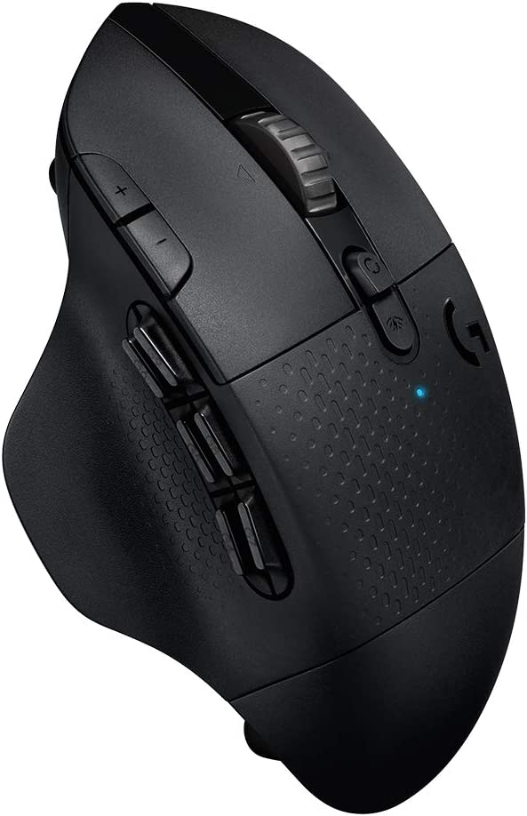 Logitech G604 LIGHTSPEED Wireless Gaming Mouse with 15 programmable controls, up to 240 hour battery life, dual wireless connectivity modes, hyper-fast scroll wheel - Black Mouse Only