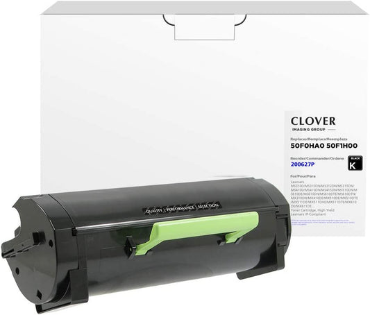 Clover imaging group Clover Remanufactured Toner Cartridge for Lexmark 50F0HA0, 50F1H00 | Black | High Yield