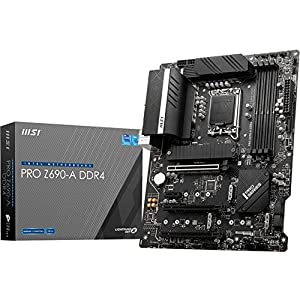 MSI PRO Z690-A DDR4 ProSeries Motherboard (ATX, 12th Gen Intel Core, LGA 1700 Socket, DDR4, PCIe 4, CFX, M.2 Slots)