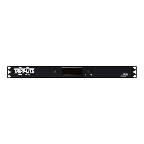 Tripp Lite Blanking Panel with Digital Temperature Sensor, 1U Rack Panel, Front Panel LCD for Network Racks (SR1UPNLTEMP)