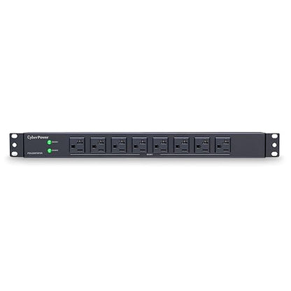 CyberPower PDU30BT8F8R Basic PDU, 100 – 125V/30A (Derated to 24A), 16 Outlets, 12 Foot Power Cord, 1U Rackmount
