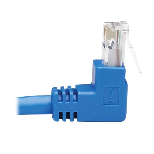 Tripp Lite Up Angle Cat6 Ethernet Cable, Gigabit Molded UTP Network Patch Cable, Blue, 15 ft. (N204-015-BL-UP)