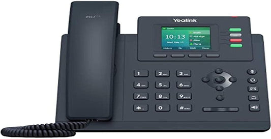 Yealink T33G IP Phone, 4 VoIP Accounts. 2.4-Inch Color Display. Dual-Port Gigabit Ethernet, 802.3af PoE, Power Adapter Not Included (SIP-T33G)