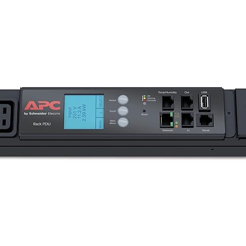 APC by Schneider Electric Rack PDU 2G, Metered, ZeroU, 10.0kW, 208V, (36) C13 & (6) C19 - Metered - CS8365 - 36 x IEC 60320 C13, 6 x IEC 60320 C19 - 208 V - 10 kW - Overload Protection - 6 ft Cord Length - 0U - Rack-mountable