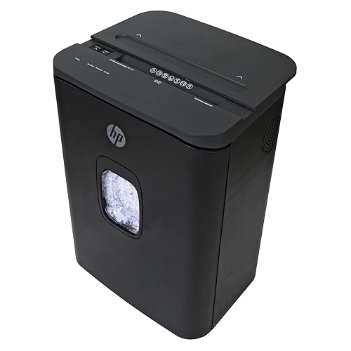 HP - Paper Shredder Micro Cut, 16-Sheet Manual Feed, Shreds Credit Cards & Staples, Heavy Duty Paper Shredder for Home Use with 7.4 Gallon Basket 16 Sheet