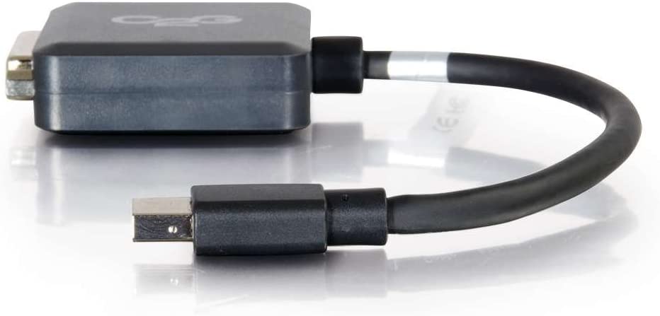 C2g/ cables to go C2G Mini Display Port Adapter, Display Port to DVI, Male to Female, Black, 8 inches, Cables to Go 54311 Mini DisplayPort Adapter Black