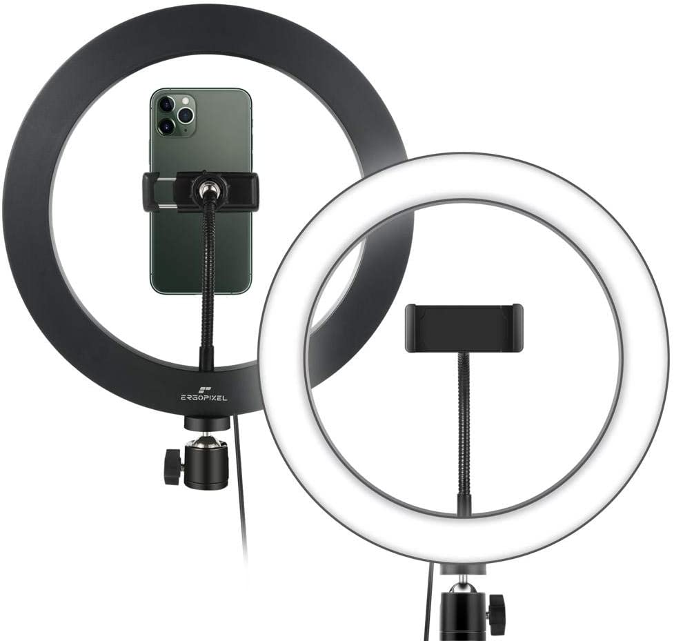 ERGOPIXEL 6.8ft Long Tripod with LED Ring Light - Black (EP-PC0002)