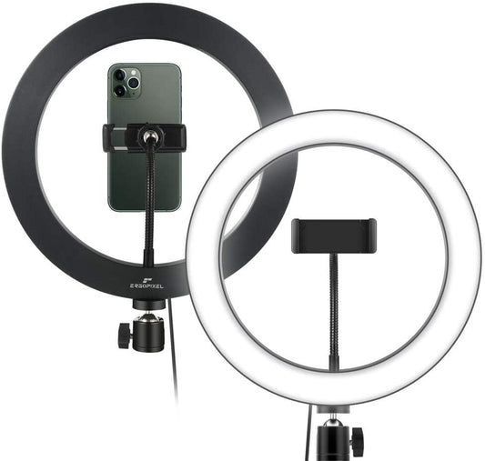 ERGOPIXEL 6.8ft Long Tripod with LED Ring Light - Black (EP-PC0002)