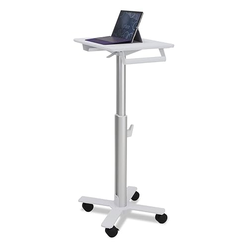 Ergotron - SV10-1800-0 - Ergotron StyleView S-Tablet Cart, SV10 - 30 lb Capacity - 4 Casters - 3 Caster Size - Metal