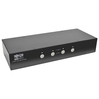 Tripp Lite 4-Port DisplayPort KVM Switch with Audio, Cables and USB 3.0 Hub (B004-DPUA4-K), Black