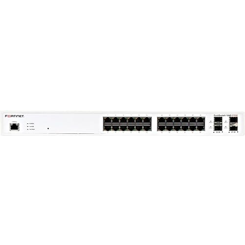 Fortinet FortiSwitch 124E-PoE Ethernet Switch - 24 Ports - Manageable - Gigabit Ethernet - 1000Base-T, 1000Base-X - 2 Layer Supported - Modular - 4 SFP Slots - Twisted Pair, Optical Fiber - 1U High - Rack-mountable, Standalone
