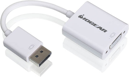 IOGEAR DisplayPort (M) to VGA (F) Adapter - DisplayPort 1.1a for both 1.62 &amp; 2.7 Gbps - Full HD 1080p - GDPVGAW6 DisplayPort to VGA Adapter Cable