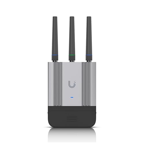 Ubiquiti UMR-Industrial Wi-Fi 4 IEEE 802.11b/g/n Ethernet, Cellular Modem/Wireless Router - 4G - LTE - Single Band - 2.40 GHz ISM Band - 5 x Antenna(5 x External) - 37.50 MB/s Wireless Speed - 2 x Network Port - USB - PoE Ports