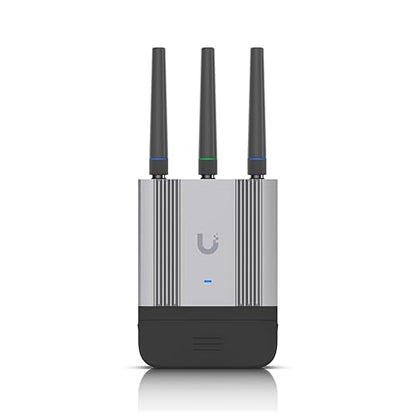 Ubiquiti UMR-Industrial Wi-Fi 4 IEEE 802.11b/g/n Ethernet, Cellular Modem/Wireless Router - 4G - LTE - Single Band - 2.40 GHz ISM Band - 5 x Antenna(5 x External) - 37.50 MB/s Wireless Speed - 2 x Network Port - USB - PoE Ports