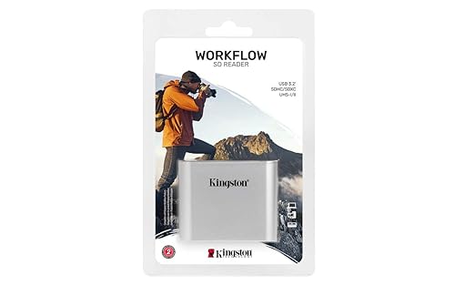 Kingston MobileLite Plus SD Reader USB 3.2 Gen 1 Workflow Dual-Slot SDHC/SDXC UHS-II WFS-SD Workflow SD Reader