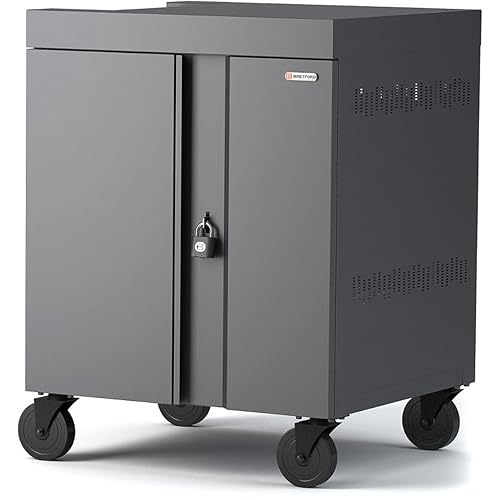 Bretford Cube Cart for 32 Netbooks/Tablets Gray, Charcoal (TVC32PAC-CK)