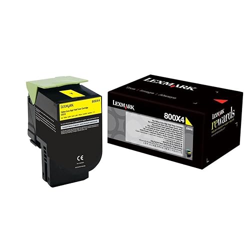Lexmark 80C0X40 Yellow Extra High Yield Toner,Black