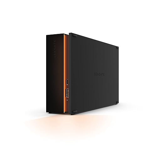 Seagate FireCuda Gaming Hub External Hard Drive HDD 16TB - USB 3.2, Customizable RGB LED Lighting, Dual Forward-Facing USB for Desktop PC with Rescue Services (STKK16000400) FireCuda Gaming Hub 16TB