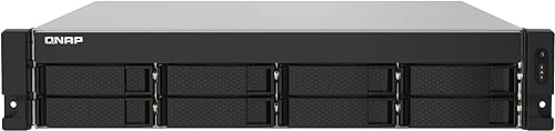 QNAP TS-832PXU-RP-4G 8 Bay High-Speed SMB Rackmount NAS with Two 10GbE and 2.5GbE Ports, Redundant PSU (TS-832PXU-RP-4G-US)