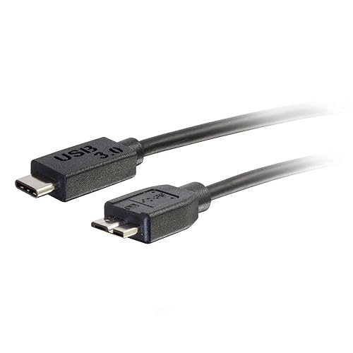 C2G 28862 USB 3.0 (USB 3.1 Gen 1) USB-C to USB Micro-B Cable M/M (3 Feet) Thunderbolt 3, Tablet, Chromebook Pixel, Samsung Galaxy TabPro S, LG G6, MacBook