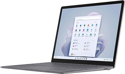 Microsoft Surface Laptop 5 13.5 Touchscreen Notebook - 2256 x 1504 - Intel Core i5 12th Gen i5-1235U - Intel Evo Platform - 8 GB Total RAM - 256 GB SSD - Platinum - Intel Chip - Windows 11 - Int