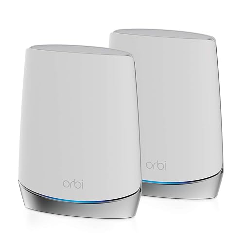 NETGEAR Orbi Whole Home Tri-Band Mesh Wi-Fi 6 System (RBK752) – Router with 1 Satellite Extender | Coverage Up to 5,000 Sq Ft and 40+ Devices | Mesh AX4200 Wi-Fi 6 (Up to 4.2Gbps) Premium 2 Pack