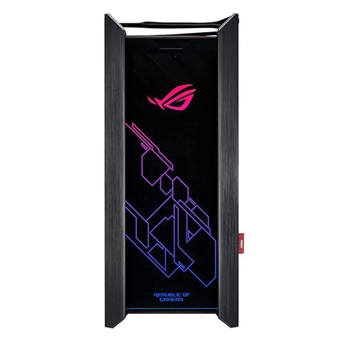 Asus ROG Strix Helios GX601 RGB Mid-Tower Computer Case for up to EATX Motherboards with USB 3.1 Front Panel, Smoked Tempered Glass, Brushed Aluminum and Steel Construction, and Four Case Fans, Black GX601 ROG STRIX HELIOS CASE/BK/AL/WITH HANDLE