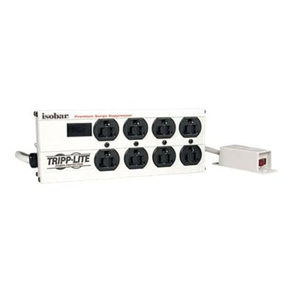 Tripp Lite by Eaton Isobar 8-Outlet Surge Protector, 12 ft. Cord with Right-Angle Plug, 3840 Joules, Remote Master Switch, Metal Housing - Receptacles: 8 x NEMA 5-15R - 2350J