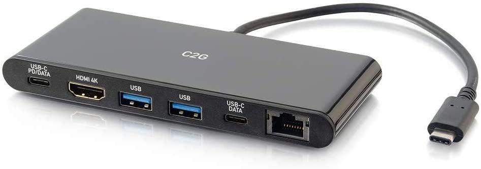 C2g/ cables to go C2G Docking Station, USB C Docking Station, 4K Docking Station, Compatible with USB-C &amp; Thunderbolt 3 Laptops, Black, Cables to Go 28845