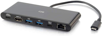 C2g/ cables to go C2G Docking Station, USB C Docking Station, 4K Docking Station, Compatible with USB-C &amp; Thunderbolt 3 Laptops, Black, Cables to Go 28845