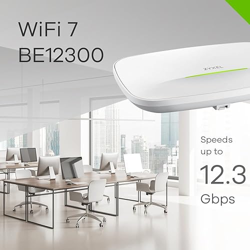 Zyxel BE12300 WiFi 7 Dual-Radio Access Point, 2 x 2.5GbE Ports, Smart Antenna, Manageable via Nebula Web/App, On-Premises Controller, or Device's Local Interface [WBE630S]