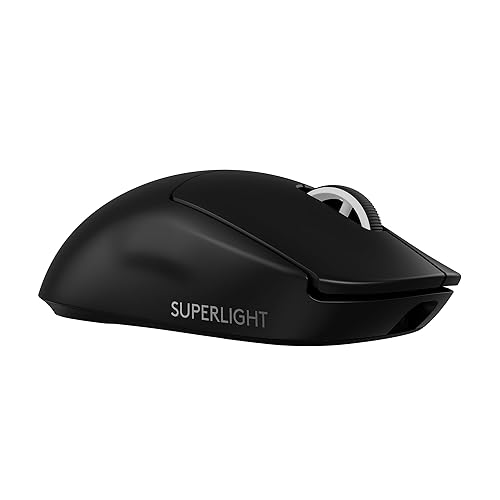 Logitech G PRO X Superlight 2 Wireless Gaming Mouse, 60 g pro-Grade Mouse with 5 programmable Buttons, 44k DPI Sensor, 8 kHz Report Rate, USB-C Charging for PC/Mac - Black Black Gen 2 Classic Mouse