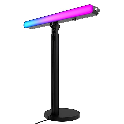 Logitech G Litra Beam LX Premium Dual-Sided RGB LED Streaming Key Light with TrueSoft, for Streaming, Broadcasting, LIGHTSYNC, Bluetooth, USB, PC/Mac – Graphite Gaming Desktop Light RGB Light